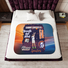 Load image into Gallery viewer, Basketball Senior Photo Sherpa Blanket — Personalized 'Sammy Conticello' RomeoVille High #0 2026
