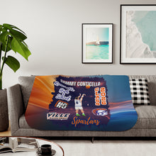 Load image into Gallery viewer, Basketball Senior Photo Sherpa Blanket — Personalized 'Sammy Conticello' RomeoVille High #0 2026
