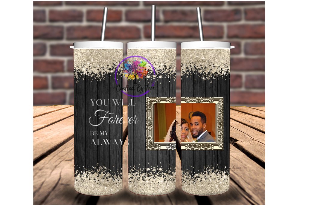 Glitter Photo Memorial Tumbler